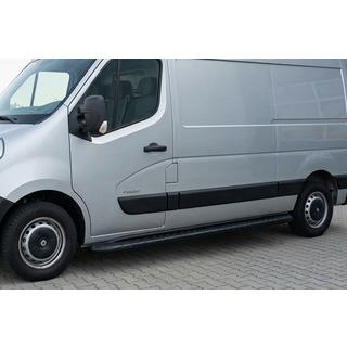 Боковые пороги Bosphorus Black (2 шт., алюминий) Nissan NV400 2010-2024 гг. фото 1