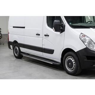 Боковые пороги Bosphorus Grey (2 шт., алюминий) Nissan NV400 2010-2024 гг. фото 1