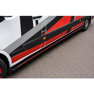 Боковые Подножки Maya Red (2 шт., Алюминий) Nissan NV400 2010-2024 гг. фото 1