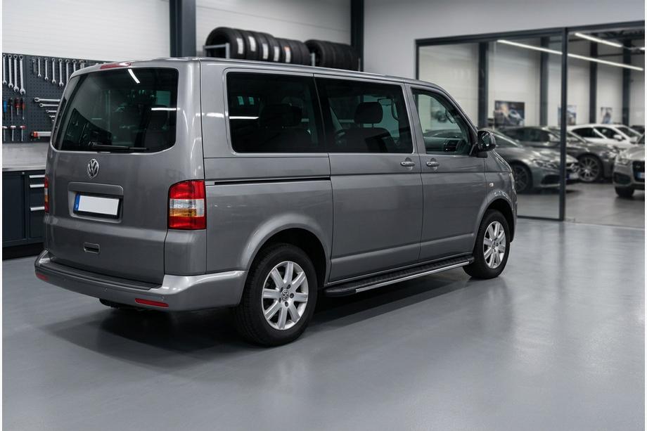 Volkswagen T5 Transporter 2003-2010 гг. Боковые пороги Bosphorus Grey (2 шт., алюминий) Длинная База Фото 1