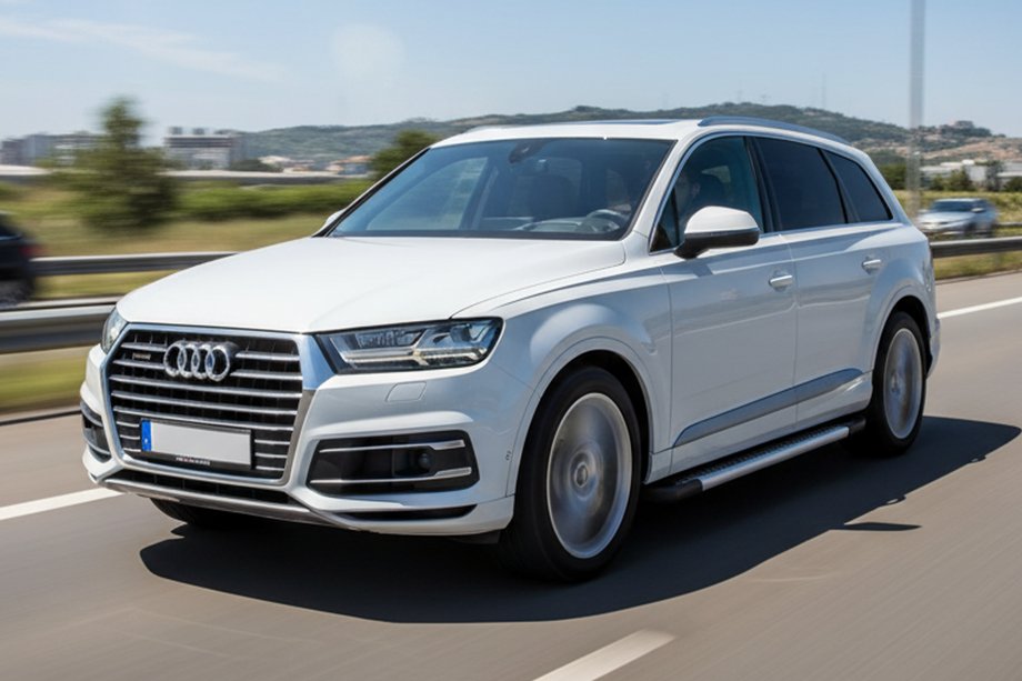 Audi Q7 2015–2026 гг. Боковые Подножки New Vision Grey (2 шт., Алюминий) Фото 1
