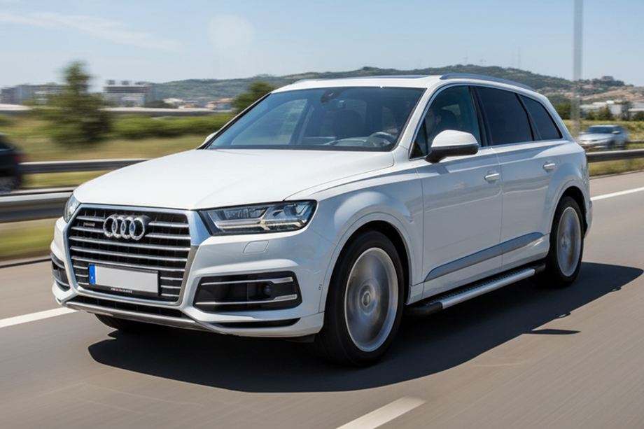 Audi Q7 2015–2026 гг. Боковые Подножки New Vision Grey (2 шт., Алюминий) Image