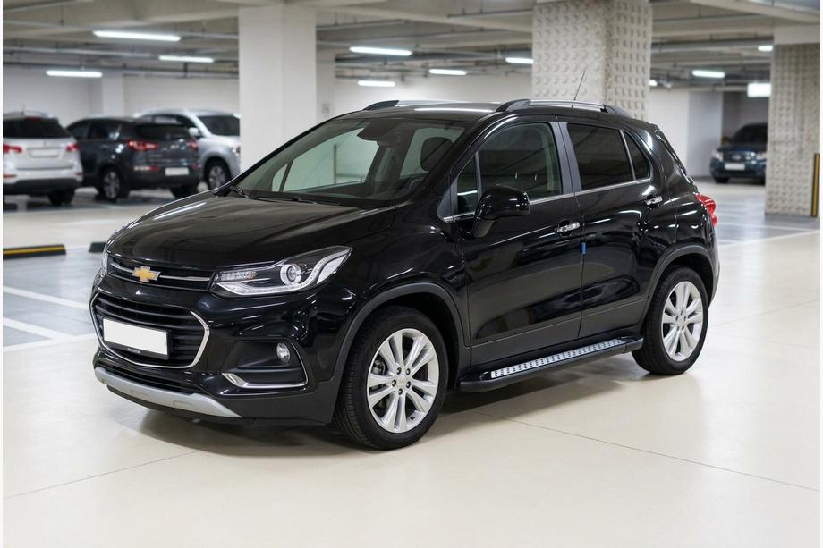 Chevrolet Trax 2012-2023 гг. Боковые пороги New Vision Black (2 шт., алюминий) Image
