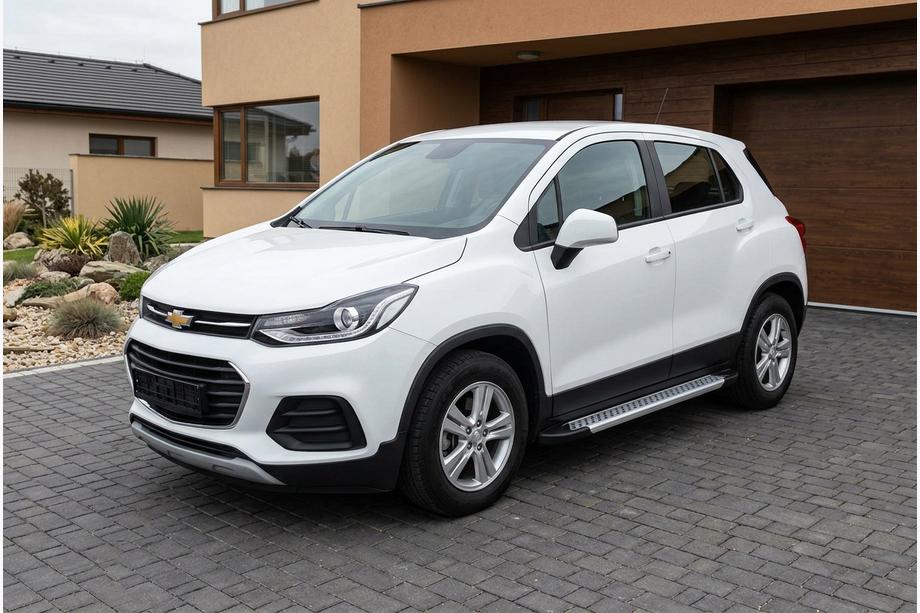 Chevrolet Trax 2012-2023 гг. Боковые Подножки New Vision Grey (2 шт., Алюминий) Image