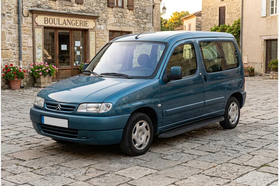 Citroen Berlingo 1996-2008 гг. Боковые Подножки Tayga Black (2 шт., Алюминий) Image