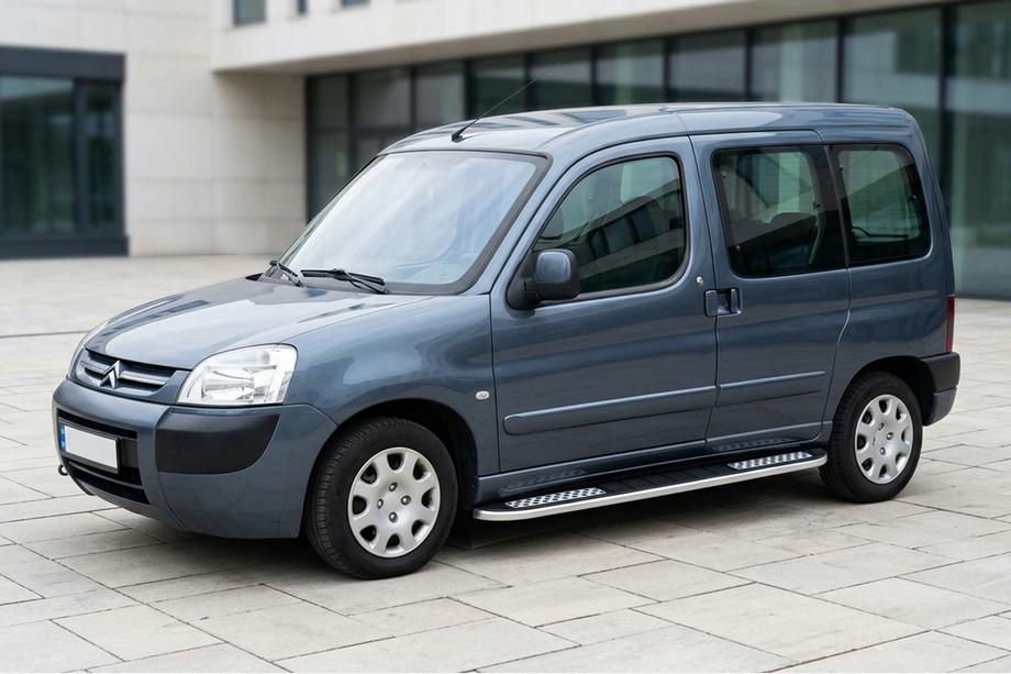 Citroen Berlingo 1996-2008 гг. Боковые Подножки Tayga V2 (2 шт., Алюминий) Image