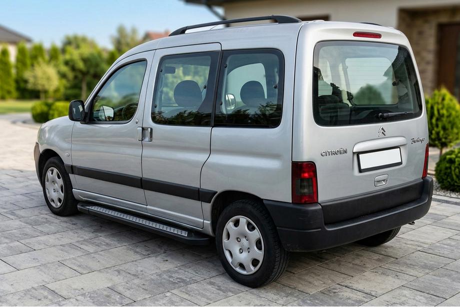 Citroen Berlingo 1996-2008 гг. Боковые пороги New Vision Black (2 шт., алюминий) Image