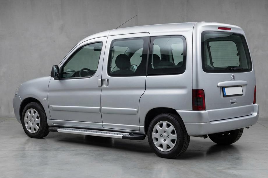 Citroen Berlingo 1996-2008 гг. Боковые Подножки New Vision Grey (2 шт., Алюминий) Image