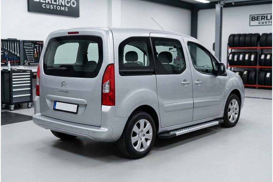 Citroen Berlingo 2008-2018 гг. Боковые Подножки New Vision Grey (2 шт., Алюминий) Фото 1