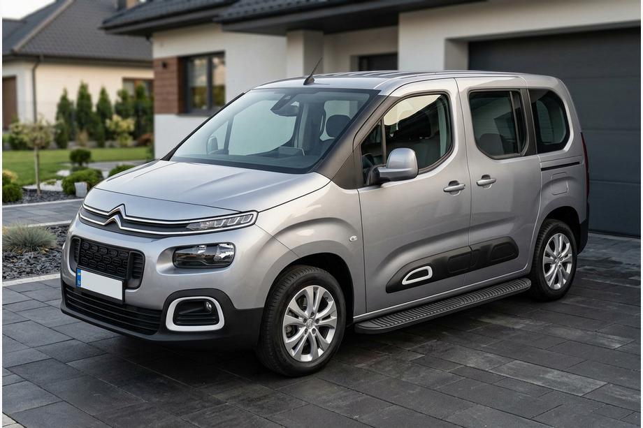 Citroen Berlingo/Multispace 2018- гг. Боковые Подножки Tayga Black (2 шт., Алюминий) Image