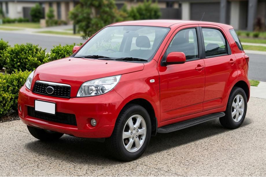 Daihatsu Terios 2006-2017 гг. Боковые Подножки Tayga Black (2 шт., Алюминий) Image