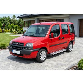 Боковые Подножки New Vision Grey (2 шт., Алюминий) Fiat Doblo I 2001-2005 гг. фото 1