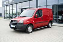 Fiat Doblo I 2001-2005 гг. Боковые Подножки BlackLine (2 шт., Алюминий) фото 1