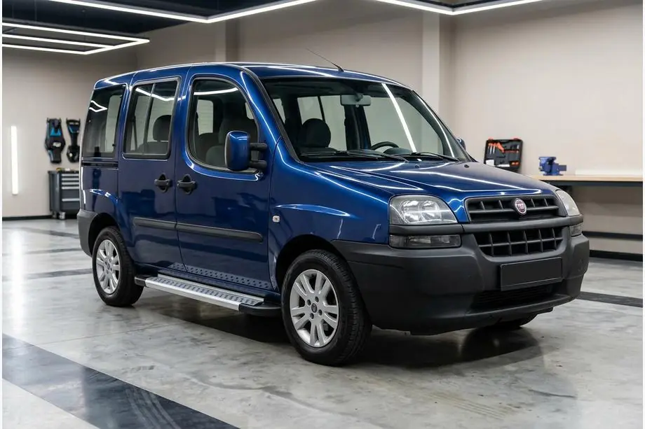 Fiat Doblo I 2005-2010 гг. Боковые Подножки New Vision Grey (2 шт., Алюминий) Фото 1