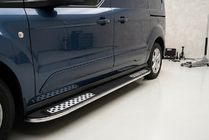 Ford Connect 2014-2021 гг. Боковые Подножки Tayga V2 (2 шт., Алюминий) фото 1