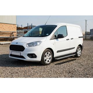 Боковые Подножки BlackLine (2 шт., Алюминий) Ford Courier 2014-2023 гг. фото 1