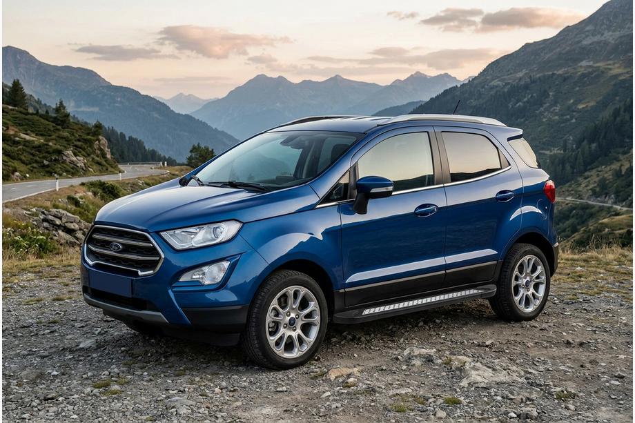 Ford Ecosport 2013-2022 гг. Боковые пороги New Vision Black (2 шт., алюминий) Фото 1