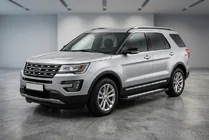 Ford Explorer 2011-2019 гг. Боковые пороги New Vision Black (2 шт., алюминий) фото 1