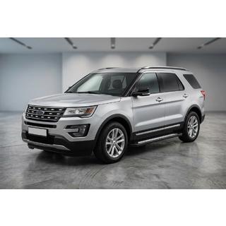 Боковые пороги New Vision Black (2 шт., алюминий) Ford Explorer 2011-2019 гг. фото 1