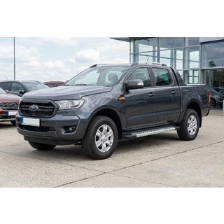 Боковые Подножки New Vision Grey (2 шт., Алюминий) Ford Ranger 2011–2022 гг. фото 1