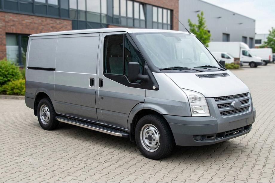 Ford Transit 2000–2014 гг. Боковые Подножки BlackLine (2 шт., Алюминий) Image