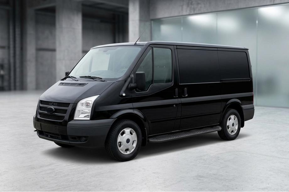Ford Transit 2000–2014 гг. Боковые Подножки Tayga Black (2 шт., Алюминий) Image