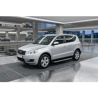 Боковые Подножки BlackLine (2 шт., Алюминий) Geely Emgrand X7 2011- гг. фото 1