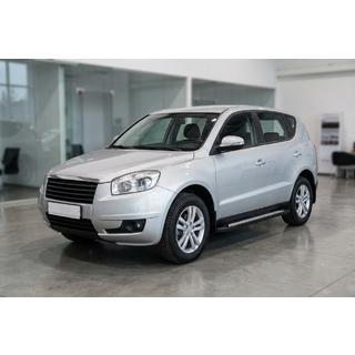 Боковые пороги New Vision Black (2 шт., алюминий) Geely Emgrand X7 2011- гг. фото 1
