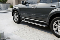 GreatWall Haval/Hover H3 2005-2013 гг. Боковые Подножки BlackLine (2 шт., Алюминий) фото 1