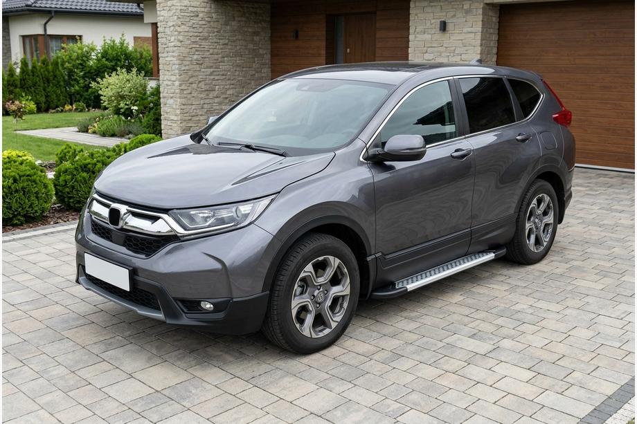 Honda CRV 2017-2022 гг. Боковые Подножки New Vision Grey (2 шт., Алюминий) Фото 1
