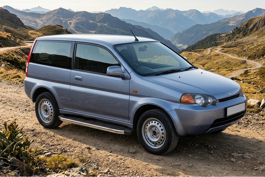 Honda HR-V 1998-2006 гг. Боковые Подножки BlackLine (2 шт., Алюминий) Фото 1