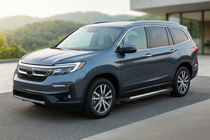 Honda Pilot 2015-2022 гг. Боковые пороги New Vision Black (2 шт., алюминий) фото 1