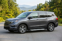 Honda Pilot 2015-2022 гг. Боковые Подножки New Vision Grey (2 шт., Алюминий) фото 1