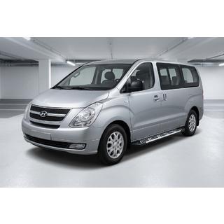 Боковые Подножки Sunrise (2 шт., Алюминий) Hyundai H300, H1, Starex 2008-2020 гг. фото 1