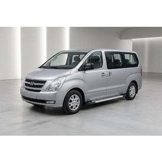 Боковые Подножки New Vision Grey (2 шт., Алюминий) Hyundai H300, H1, Starex 2008-2020 гг. фото 1
