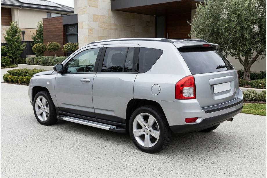 Jeep Compass 2006-2016 гг. Боковые Подножки New Vision Grey (2 шт., Алюминий) Фото 1