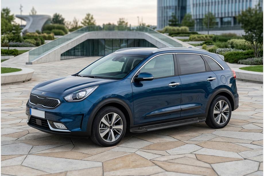 Kia Niro 2016–2021 гг. Боковые Подножки RedLine Black (2 шт., Алюминий) Фото 1