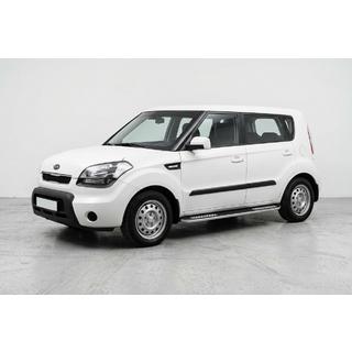 Боковые Подножки Tayga V2 (2 шт., Алюминий) Kia Soul I 2008-2013 гг. фото 1