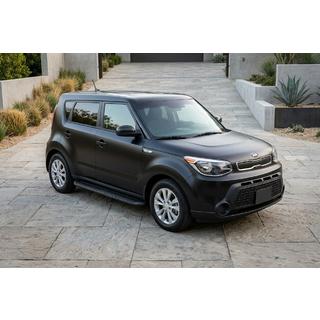 Боковые Подножки Tayga Black (2 шт., Алюминий) Kia Soul II 2013-2018 гг. фото 1