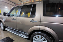 Land Rover Discovery III 2004–2009 гг. Боковые Подножки Tayga V2 (2 шт., Алюминий) фото 6