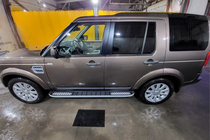 Land Rover Discovery III 2004–2009 гг. Боковые Подножки Tayga V2 (2 шт., Алюминий) фото 7