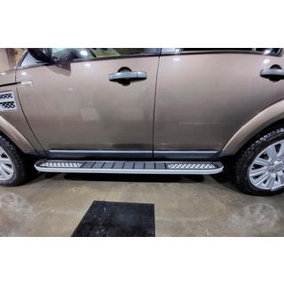 Боковые Подножки Tayga V2 (2 шт., Алюминий) Land Rover Discovery III 2004–2009 гг. фото 1