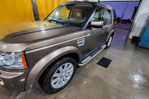Land Rover Discovery IV 2009-2017 гг. Боковые Подножки Tayga V2 (2 шт., Алюминий) фото 5