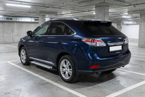 Lexus RX 2009-2015 гг. Боковые Подножки Allmond Grey (2 шт, Алюминий) фото 1