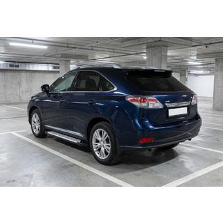 Боковые Подножки Allmond Grey (2 шт, Алюминий) Lexus RX 2009-2015 гг. фото 1