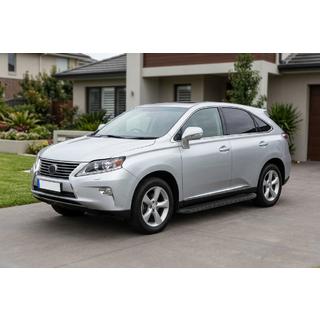 Боковые Подножки Tayga Black (2 шт, Алюминий) Lexus RX 2009-2015 гг. фото 1