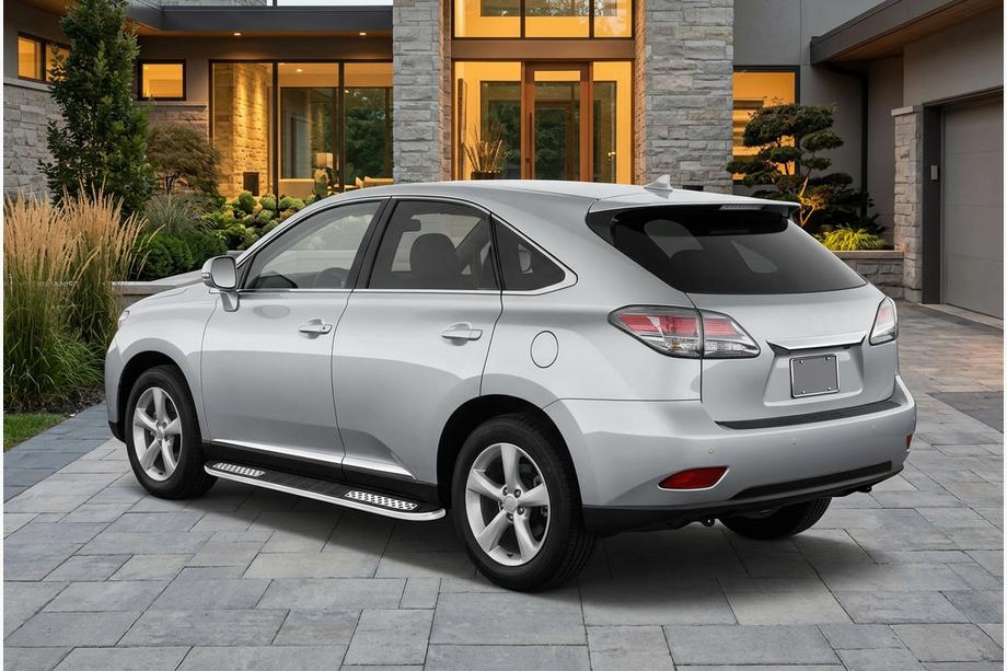Lexus RX 2009-2015 гг. Боковые Подножки Tayga V2 (2 шт, Алюминий) Image