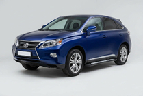 Lexus RX 2009-2015 гг. Боковые Подножки New Vision Black (2 шт, Алюминий) фото 1