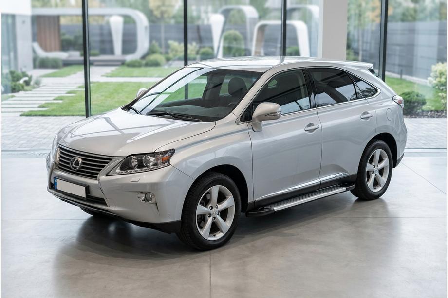 Lexus RX 2009-2015 гг. Боковые Подножки New Vision Grey (2 шт, Алюминий) Фото 2
