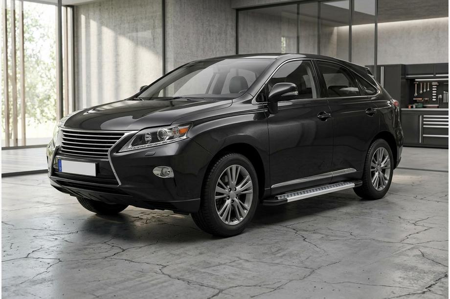 Lexus RX 2009-2015 гг. Боковые Подножки New Vision Grey (2 шт, Алюминий) Фото 1